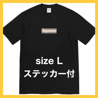 シュプリーム(Supreme)の【L】Supreme Burberry Box Logo Tee black(Tシャツ/カットソー(半袖/袖なし))