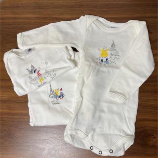 プチバトー(PETIT BATEAU)の長袖　ロンパース肌着 3枚セット(肌着/下着)