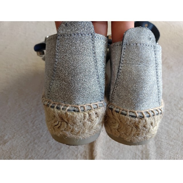Sergio Rossi × Manebiグリッター ウェッジ フラットシューズ 靴 Sergio Rossi × Manebiグリッター ウェッジ フラットシューズ 靴
