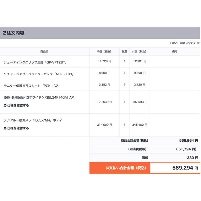 SONY α7Ⅳ(ILCE-7M4) レンズSEL24F14GM 他総額57万超
