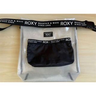 ロキシー(Roxy)のROXY クリアショルダーバッグ  透明 ホワイトロゴ プールバッグビーチバッグ(ショルダーバッグ)