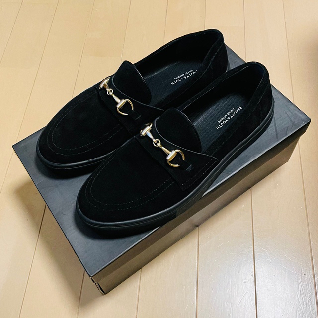 BEAUTY&YOUTH UNITED ARROWS(ビューティアンドユースユナイテッドアローズ)の【美品】BY ビットローファー スニーカー スウェード 黒 メンズの靴/シューズ(ドレス/ビジネス)の商品写真