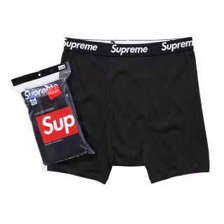 シュプリーム(Supreme)の【 Black M 2枚 】Hanes Boxer Briefs ボクサーパンツ(ボクサーパンツ)