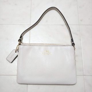 コーチ(COACH)の美品【COACH】ポーチ ポシェット リストレット 財布 パーティー ブランド(ハンドバッグ)