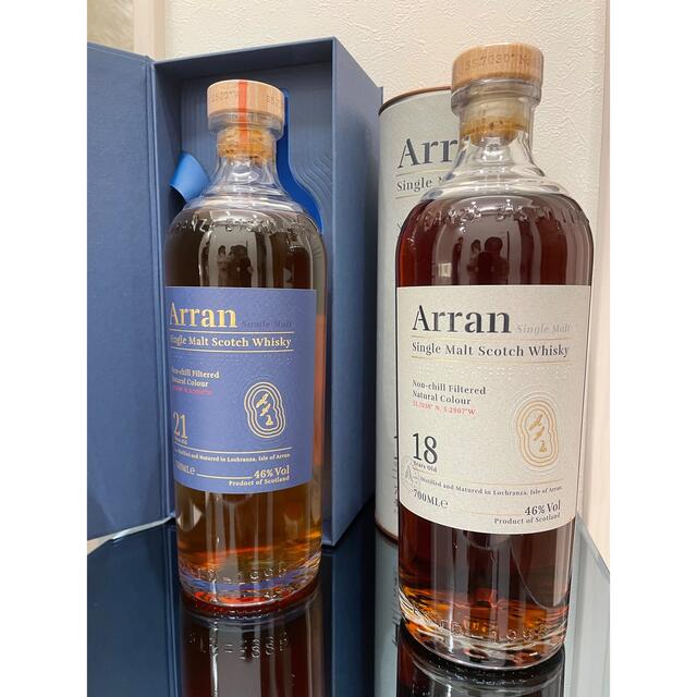 サントリー(サントリー)のアラン 21年 18年 2本セット Arran  (検 スプリングバンク) 食品/飲料/酒の酒(ウイスキー)の商品写真