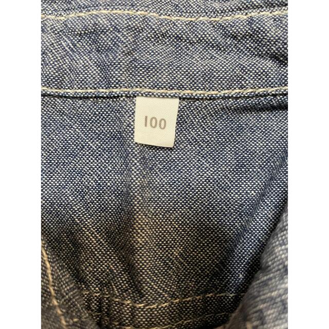 MUJI (無印良品)(ムジルシリョウヒン)の無印　シャツ　100センチ キッズ/ベビー/マタニティのキッズ服男の子用(90cm~)(Tシャツ/カットソー)の商品写真