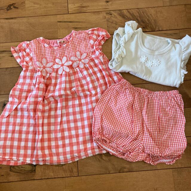 西松屋(ニシマツヤ)の90女児　夏物セット キッズ/ベビー/マタニティのキッズ服女の子用(90cm~)(ワンピース)の商品写真