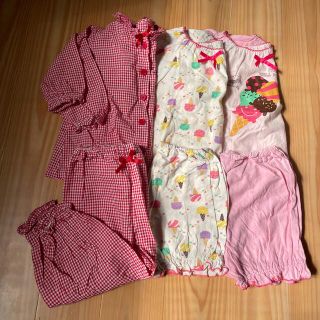 ニシマツヤ(西松屋)のAsami様ご専用　baby80 夏用パジャマ3組セット(パジャマ)