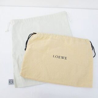ロエベ(LOEWE)のロエベ LOEWE 保存袋 2枚セット サイズ違い 巾着 白 ホワイト ベージュ(その他)