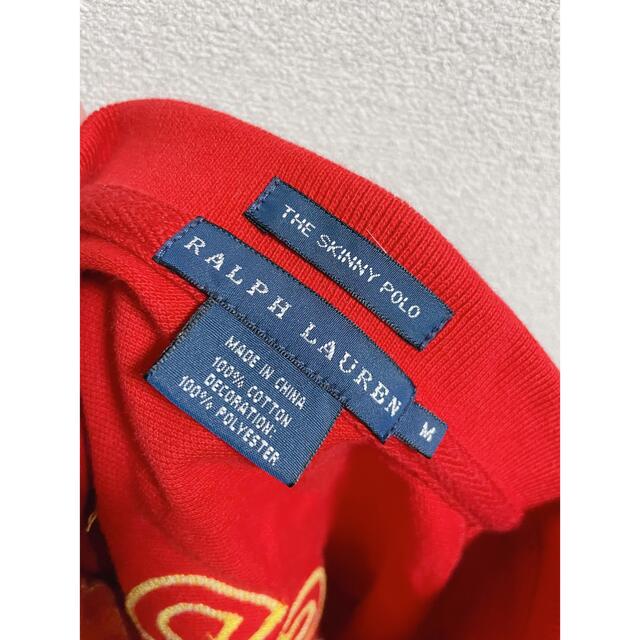 POLO RALPH LAUREN(ポロラルフローレン)のラルフローレン　スキニーポロシャツ　赤　スペイン レディースのトップス(ポロシャツ)の商品写真