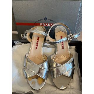 プラダ(PRADA)のPRADA  シルバーサンダル(サンダル)