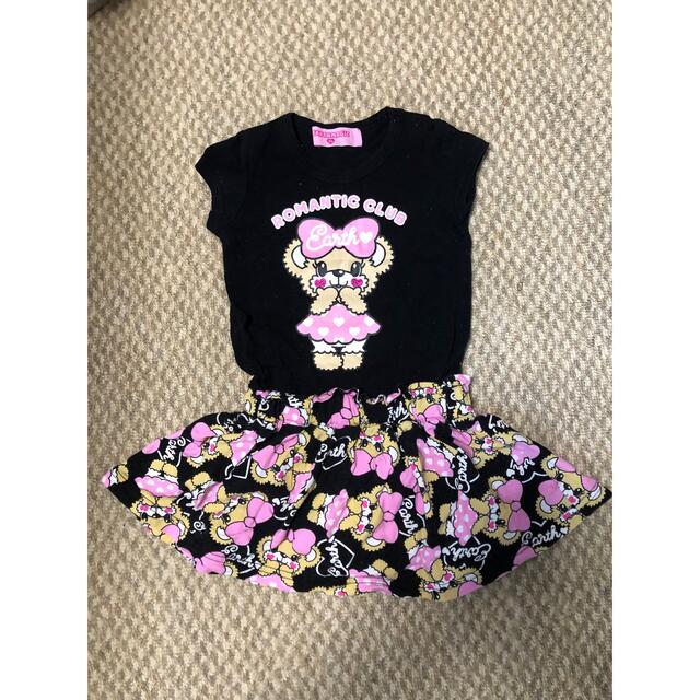 EARTHMAGIC(アースマジック)のEARTH MAGIC 90センチ 半袖ワンピース キッズ/ベビー/マタニティのキッズ服女の子用(90cm~)(ワンピース)の商品写真