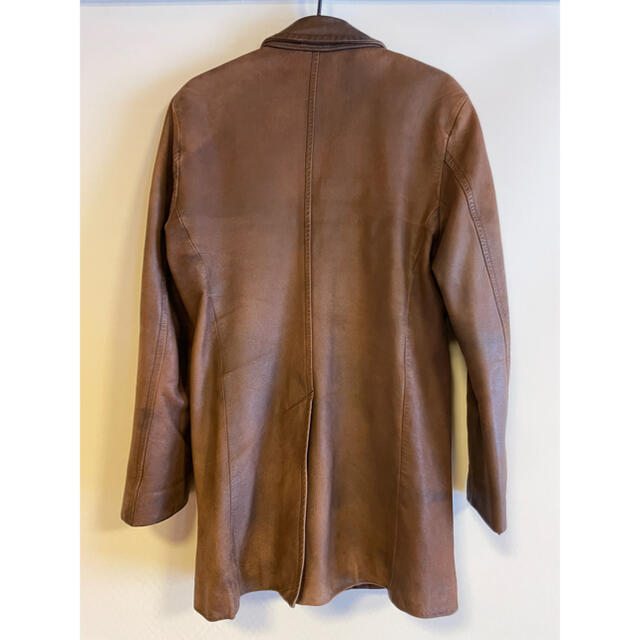DOMON レザーコート　Sサイズ　ブラウン メンズのジャケット/アウター(レザージャケット)の商品写真