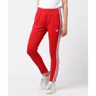 アディダス(adidas)のアディダス　トラックパンツ　アディパン　赤　RED スポーツウェア　ラインパンツ(その他)