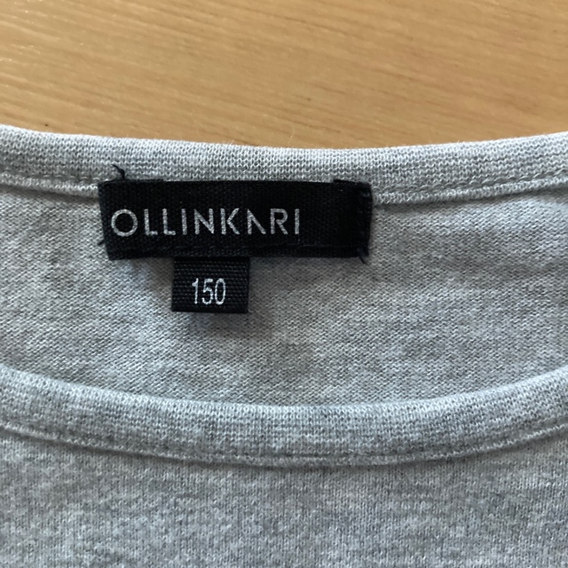 OLLINKARI(オリンカリ)のused 女児 半袖Tシャツ　グレー　OLLINKARI 150 キッズ/ベビー/マタニティのキッズ服女の子用(90cm~)(Tシャツ/カットソー)の商品写真