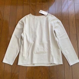 ユニクロ(UNIQLO)のユニクロ☆ストレッチダブルフェイスプルオーバー ナチュラル(カットソー(長袖/七分))