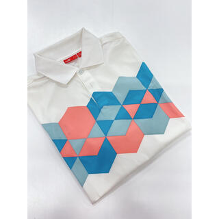 プーマ(PUMA)の新品！値下げ　プーマ　ゴルフ　ポロシャツ　半袖　白　ダイヤ柄　(ポロシャツ)