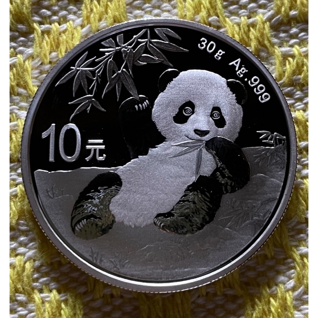 日本 おまとめ専用品 2023年 カラー版 パンダ 銀貨 カプセル入