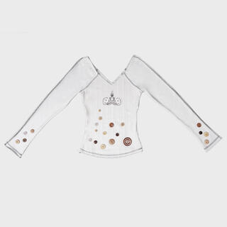 ヴィヴィアンウエストウッド(Vivienne Westwood)のボタン 可愛いロングTシャツ(カットソー(長袖/七分))