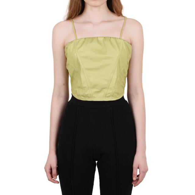 viavanda LEATHER CAMISOLE / GREEN  レディースのトップス(キャミソール)の商品写真