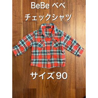 ベベ(BeBe)のべべ　チェックシャツ(ブラウス)