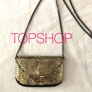 トップショップ(TOPSHOP)のTOPSHOP レア　ショルダーバッグ　ゴールド　ミニバッグ(ショルダーバッグ)