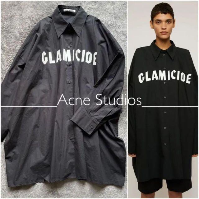 【美品】AcneStudios アクネストゥディオス オーバーサイズ ロゴシャツ