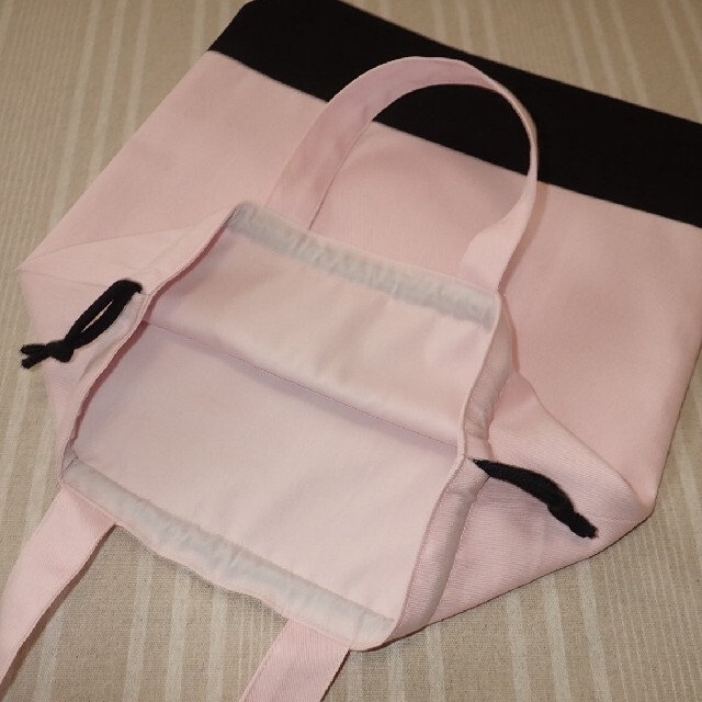 サクラピンク 猫 巾着バッグ ハンドメイドのファッション小物(バッグ)の商品写真