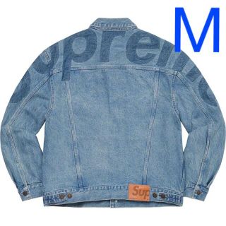 シュプリーム(Supreme)のInset Logo Denim Trucker Jacket Blue M(Gジャン/デニムジャケット)