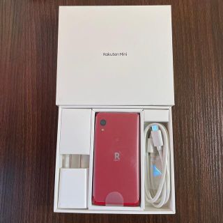 ラクテン(Rakuten)の【中古・美品】rakuten mini   RED(スマートフォン本体)