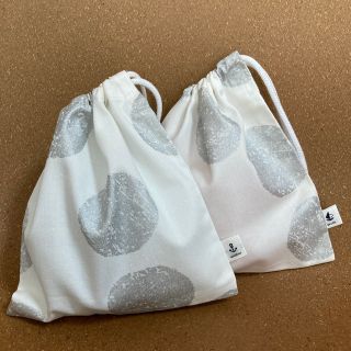 給食袋　水玉2枚セット(外出用品)