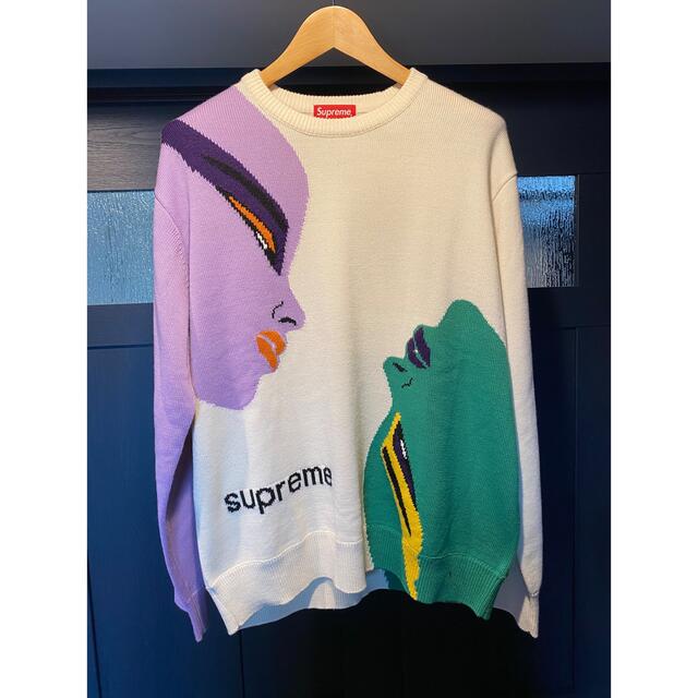 Supreme Faces Sweater Cream 21fw XL 【安心発送】 www.gold-and-wood.com