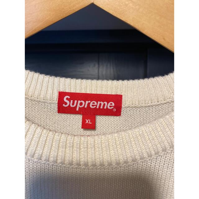 Supreme Faces Sweater Cream 21fw XL 2