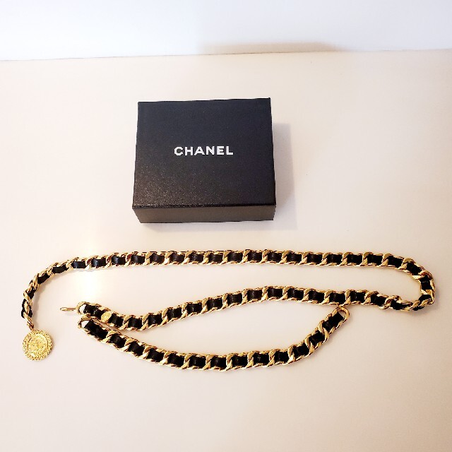 CHANEL　シャネル　美品　チェーンベルト　革　ヴィンテージ