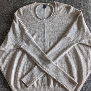 カルバンクライン(Calvin Klein)の【美品★ライトベージュ】小さなラメ✧✦ドルマンスリーブ✦✧中古(ニット/セーター)