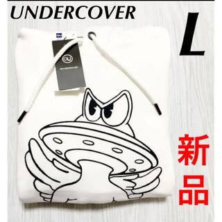 ジーユー(GU)のGU × UNDERCOVER スウェット グラフィックパーカー ホワイト L(パーカー)