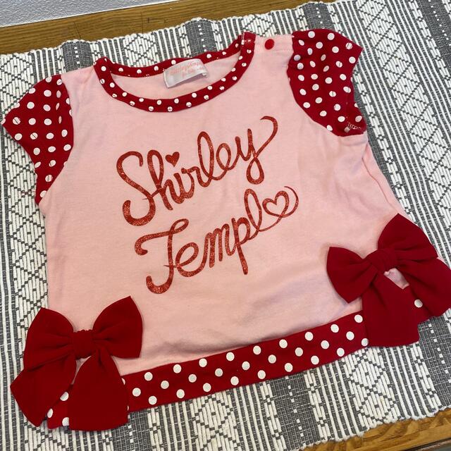 Shirley Temple(シャーリーテンプル)のシャーリーテンプル　90 リボントップス キッズ/ベビー/マタニティのキッズ服女の子用(90cm~)(Tシャツ/カットソー)の商品写真