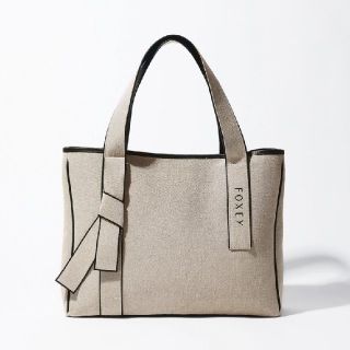 フォクシー(FOXEY)の✿ご専用✿フォクシー バッグ "Anytime Tote" ナチュラル×ブラック(トートバッグ)