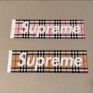 シュプリーム(Supreme)のSupreme ステッカー　2枚　Burberry box logo シュプ(その他)