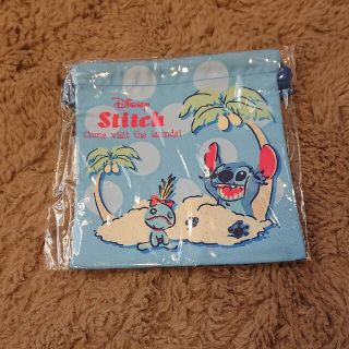 サンスター(SUNSTAR)のスティッチ　巾着  Sサイズ(キャラクターグッズ)