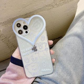 シンプル　クリア　可愛い　iPhoneXケース　iPhoneXsケース(iPhoneケース)