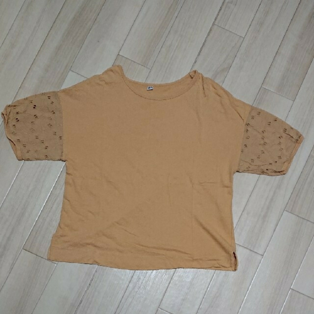 UNIQLO(ユニクロ)のUSED／ユニクロ レース袖Tシャツ レディースのトップス(Tシャツ(半袖/袖なし))の商品写真