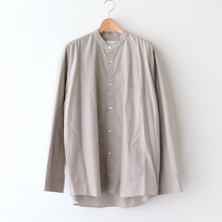 シュタイン(stein)のstein OVERSIZED BAND COLLAR SHIRT BEIGE(シャツ)