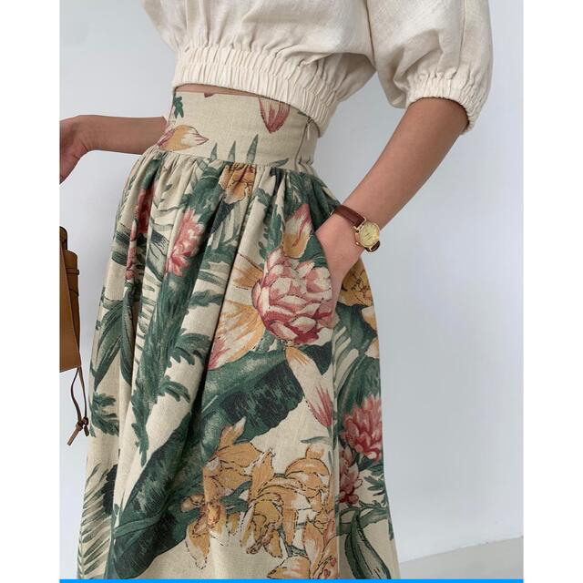 BIRTHDAY BASH(バースデーバッシュ)のbirthdaybash BOTANICAL FLARE SKIRT  レディースのスカート(ロングスカート)の商品写真