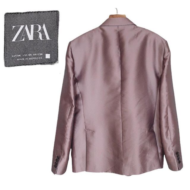 ZARA(ザラ)のZARA SATIN EFFECT BLAZER メンズのジャケット/アウター(テーラードジャケット)の商品写真