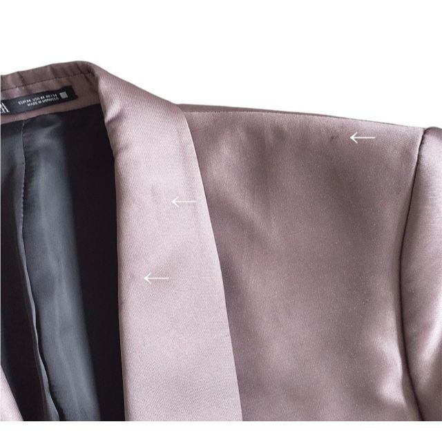 ZARA(ザラ)のZARA SATIN EFFECT BLAZER メンズのジャケット/アウター(テーラードジャケット)の商品写真