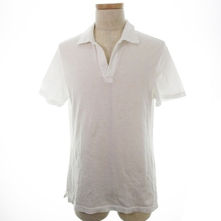 クルチアーニ(Cruciani)のクルチアーニ Tシャツ カットソー 半袖 オープンカラー コットン 46 白(ポロシャツ)