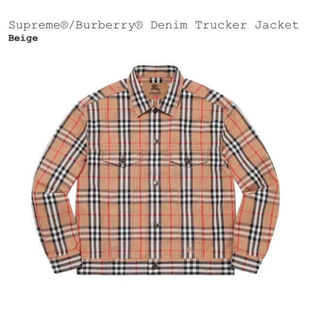 Supreme(シュプリーム)のSupreme®/Burberry® Denim Trucker Jacket メンズのジャケット/アウター(Gジャン/デニムジャケット)の商品写真