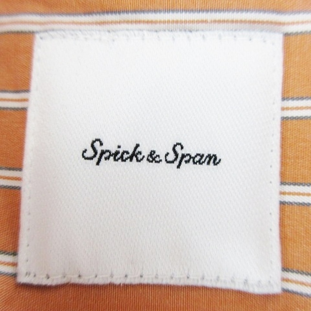 Spick & Span(スピックアンドスパン)のスピック&スパン ブラウス 七分袖 スタンドカラー ストライプ F オレンジ レディースのトップス(その他)の商品写真