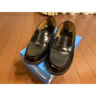 ハルタ(HARUTA)のHARUTA（ハルタ）ローファー黒　24.5cm  学生靴(ローファー/革靴)